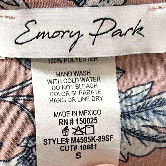 Emory Park Pink Floral‎ Caley Open Front Woven Shawl Size Small - Picture 4 of 4